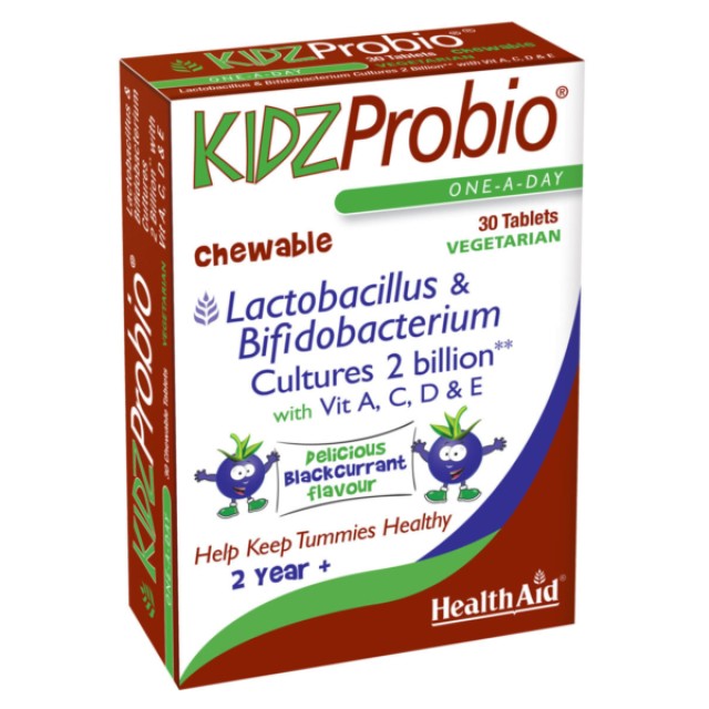 Health Aid Kidz Probio Συμπλήρωμα Διατροφής Με Προβιοτικά Για Παιδιά 30chew.tabs