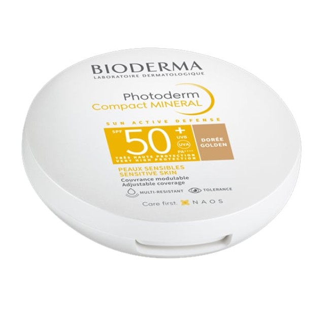 Bioderma Photoderm Compact Mineral Golden SPF50+ Αντηλιακή Πούδρα Προσώπου, 10g