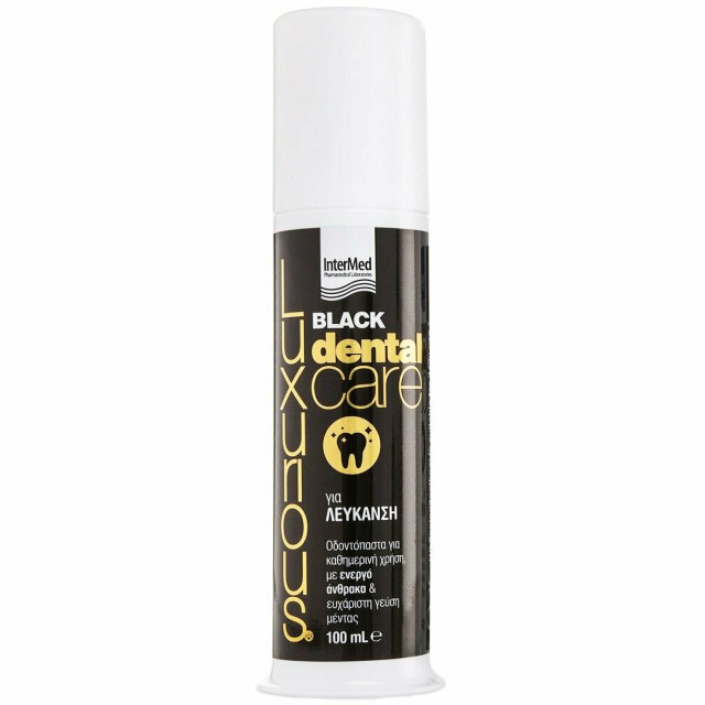 Intermed Luxurious Black Dental Care Οδοντόκρεμα Για Λεύκανση Με Ενεργό Άνθρακα 100ml