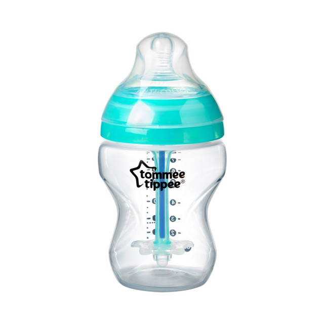 Tommee Tippee Advanced Anti-Colic Πλαστικό Μπιμπερό Μικρής Ροής 0m+ Τυρκουάζ 260ml