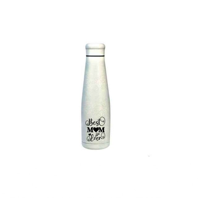 Well Stainless Steel Bottle White Ice Best Mom Ever 500ml