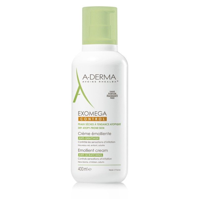 A-Derma Exomega Control Μαλακτική Κρέμα Για Ατοπικό Δέρμα Σώμα & Πρόσωπο 400ml