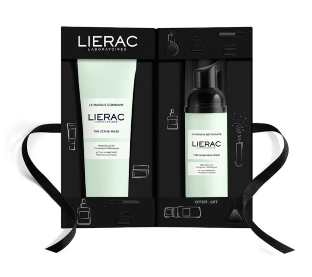 Lierac XMAS PROMO PACK The Scrub Μάσκα Απολέπισης Προσώπου 75ml & The Cleansing Foam, Καθαριστικός Α