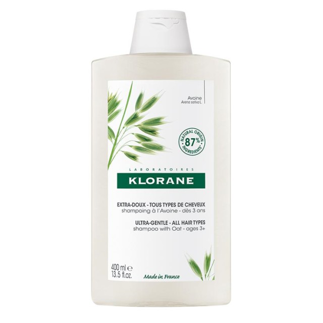 Klorane Oat Milk Gentle Shampoo Σαμπουάν Με Βρώμη Για Όλη Την Οικογένεια 400ml