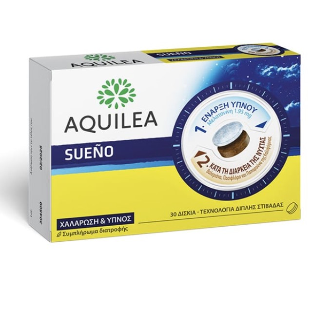 Aquilea Sueno Συμπλήρωμα Διατροφής για Χαλάρωση & Ύπνο, 30 δισκία