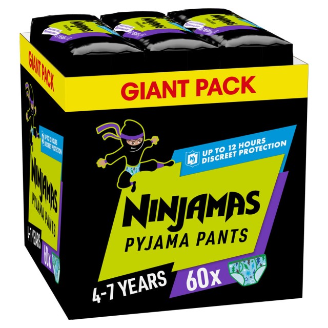 Pampers Nijamas Pants Monthly Γιά Αγόρια 4-7 Ετών 60τμχ