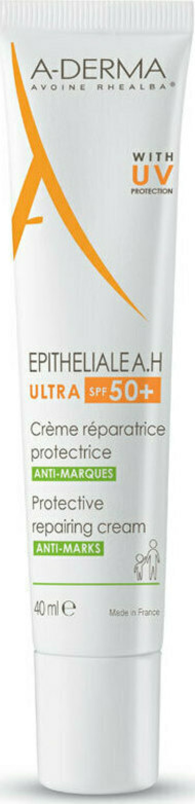 A-Derma Epitheliale A.H. Ultra Προστατευτική Επανορθωτική Κρέμα Πολύ Υψηλής Αντηλιακής Προστασίας SPF50+ 40ml