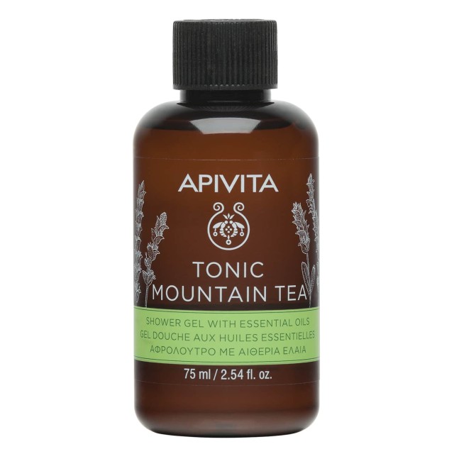 Apivita Tonic Mountain Tea Mini Αφρόλουτρο με Ελληνικό Τσάι του Βουνού 75ml