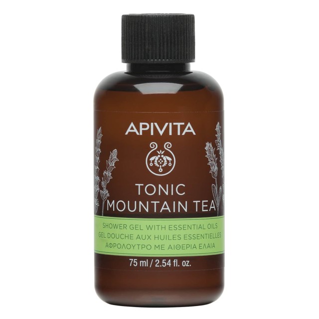 Apivita Tonic Mountain Tea Mini Αφρόλουτρο με Ελληνικό Τσάι του Βουνού 75ml
