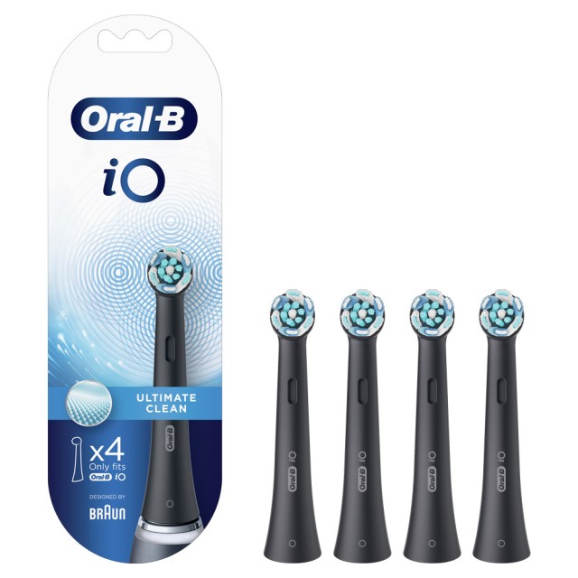 Oral-B iO Ultimate Cleaning Black Ανταλλακτικές Κεφαλές Για Ηλεκτρική Οδοντόβουρτσα 4τμχ
