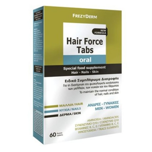 Frezyderm Hair Force Tabs Oral Συμπλήρωμα Διατροφής για την Τριχόπτωση Μαλλιά Νύχια και Δέρμα 60caps