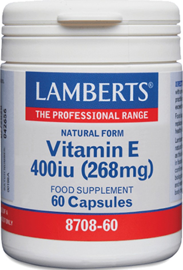 Lamberts Vitamin E 400iu Natural Form 60 κάψουλες