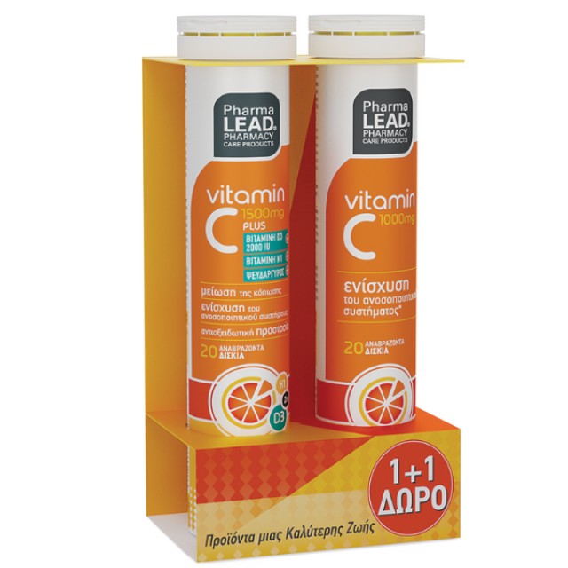 Pharmalead Promo 1+1 Vitamin C Plus 1500mg & Vitamin C 1000mg, 2x20eff. tabs