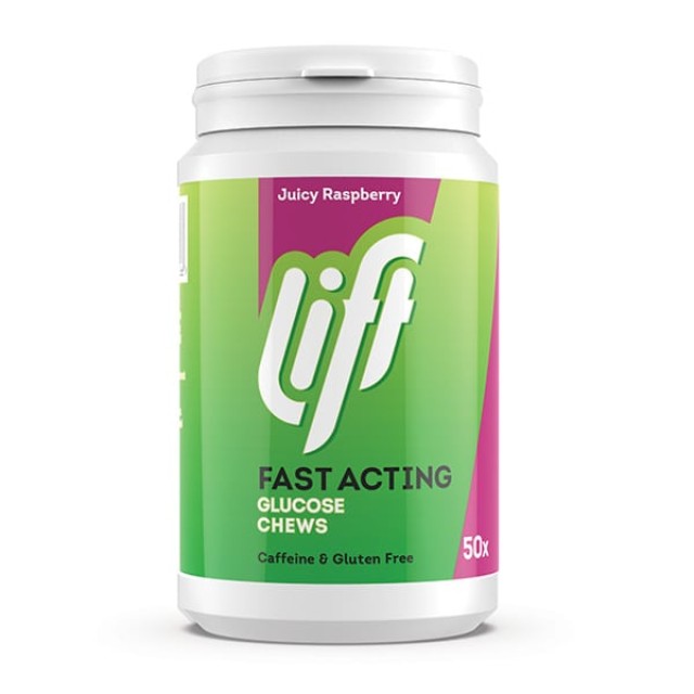 Gluco Tabs Lift Fast Acting Juicy Rasberry Ταμπλέτες Γλυκόζης με Γεύση Βατόμουρο, 50 tabs
