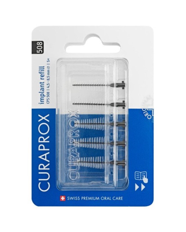 CURAPROX Μεσοδόντια βουρτσάκια Implant Refill CPS 508 - 4,5mm - 8,5mm - 5τμχ.