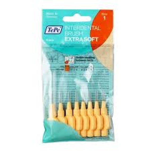 TePe Interdental Brush Extra Soft Μεσοδόντια Βουρτσάκια 0.45mm Πορτοκαλί 8τμχ