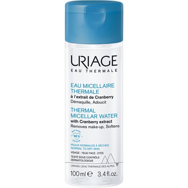 Uriage Eau Thermal Micellar Water Normal To Dry Skin For Face & Eyes Ιαματικό Νερό Καθαρισμού Προσώπου & Ματιών Για Κανονικό - Ξηρό Δέρμα 100ml