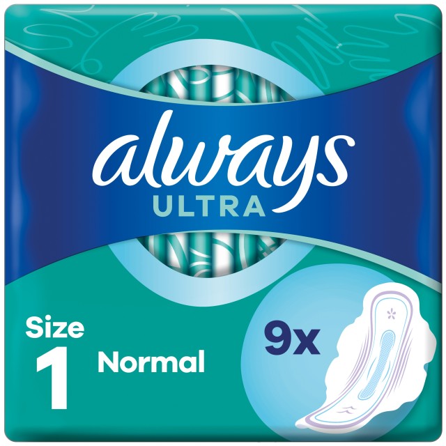 Always Ultra Normal Size 1 Σερβιέτες Με Φτερά Νούμερο 1 9τμχ