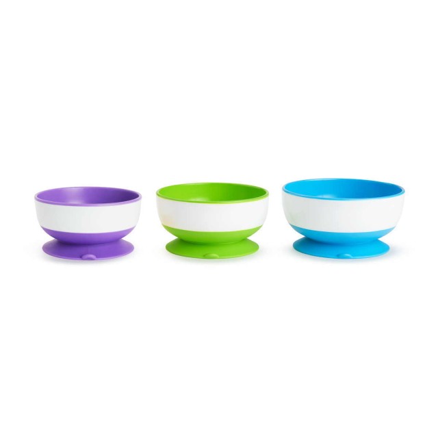 MUNCHKIN STAY PUT SUCTION BOWLS 6m+ 3τμχ