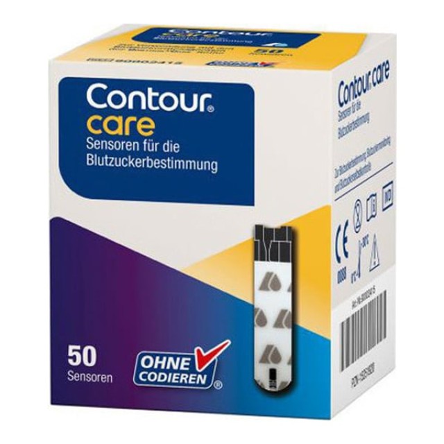 Ascensia Contour Care Ταινίες Μέτρησης Σακχάρου για Χρήση με τον Μετρητή Σακχάρου, 50τεμ