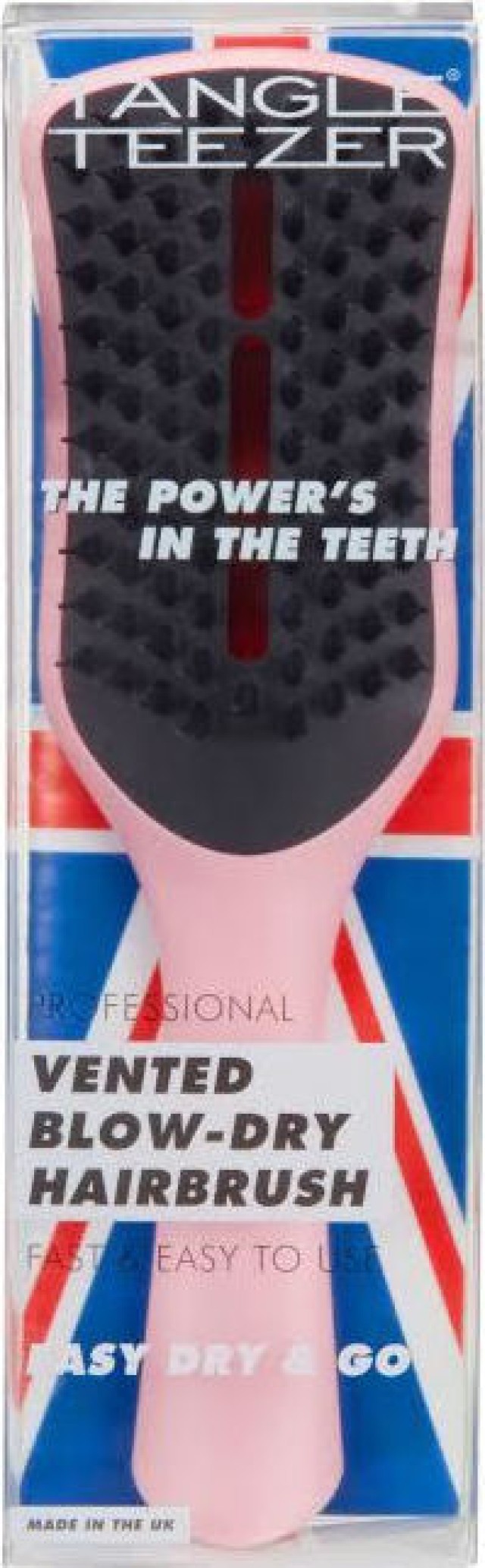 Tangle Teezer Vented Blow-Dry Hairbrush Easy Dry & Go Dusky Pink & Black Βούρτσα Μαλλιών Για Εύκολο Στέγνωμα 1τμχ