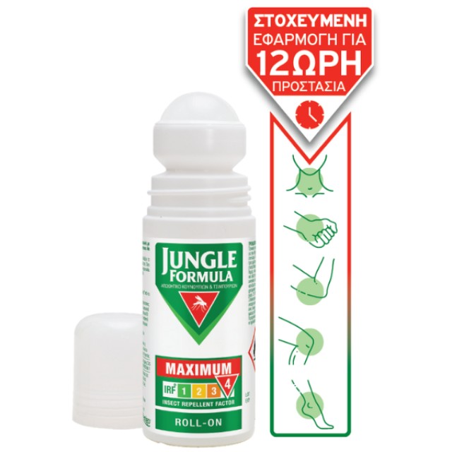Jungle Formula Maximum Roll-on Απωθητικό Κουνουπιών & Κροτώνων, 50ml