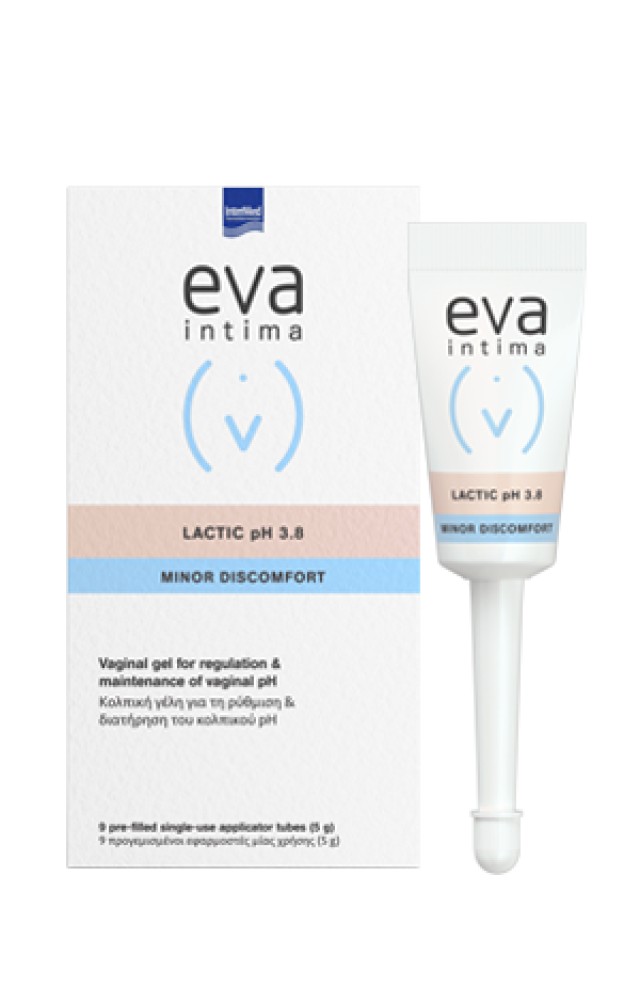 Intermed Eva Intima Lactic 9 Προγεμισμένοι Εφαρμοστές x 5gr