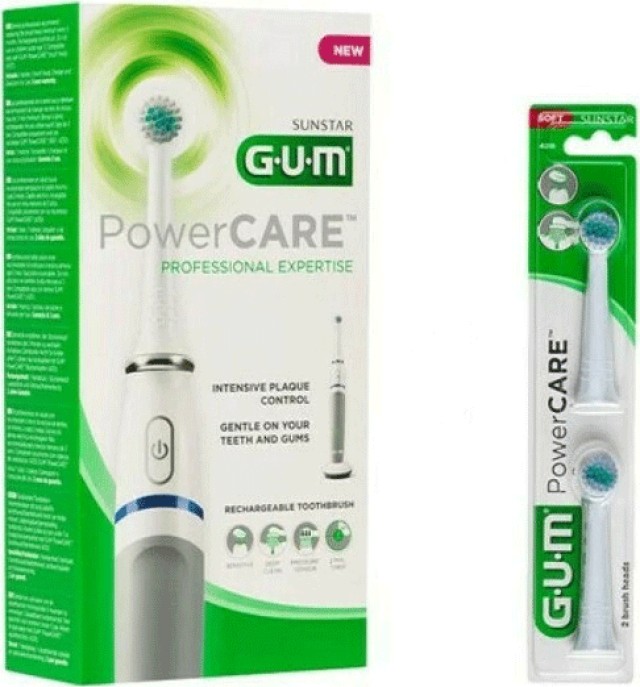 GUM PROMO POWERCARE ΗΛΕΚΤΡΙΚΗ ΟΔΟΝΤΟΒΟΥΡΤΣΑ & ΔΩΡΟ POWER CARE ΑΝΤΑΛΛΑΚΤΙΚΑ ΒΟΥΡΤΣΑΚΙΑ