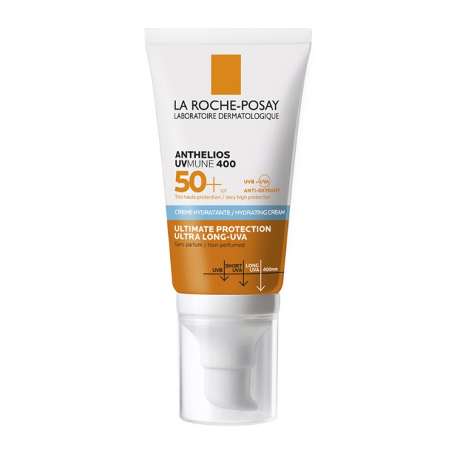 La Roche Posay Anthelios UVmune 400 Hydrating Cream Αντηλιακή Ενυδατική Κρέμα Χωρίς Άρωμα SPF50 50ml