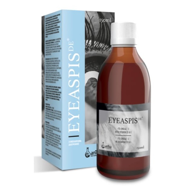 Aniva Eyeaspis Dry Eye Συμπλήρωμα Διατροφής για τη Βελτίωση της Υγείας των Ματιών, 150ml