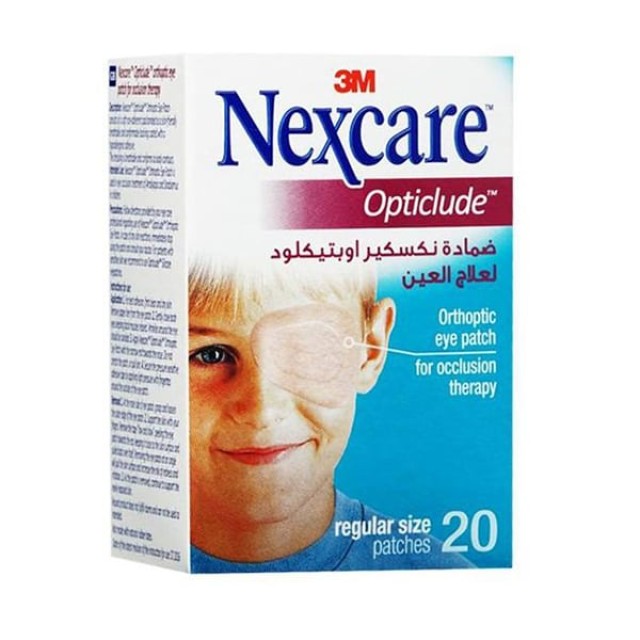3M Nexcare Opticlude Orthoptic Eye Patch Regular Size Οφθαλμικός Ορθοπτικός Επίδεσμος, 20patches