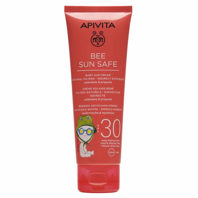 Apivita Bee Sun Safe Baby Sun Cream SPF30 Βρεφική Αντηλιακή Κρέμα Με Φυσικά Φίλτρα 100ml