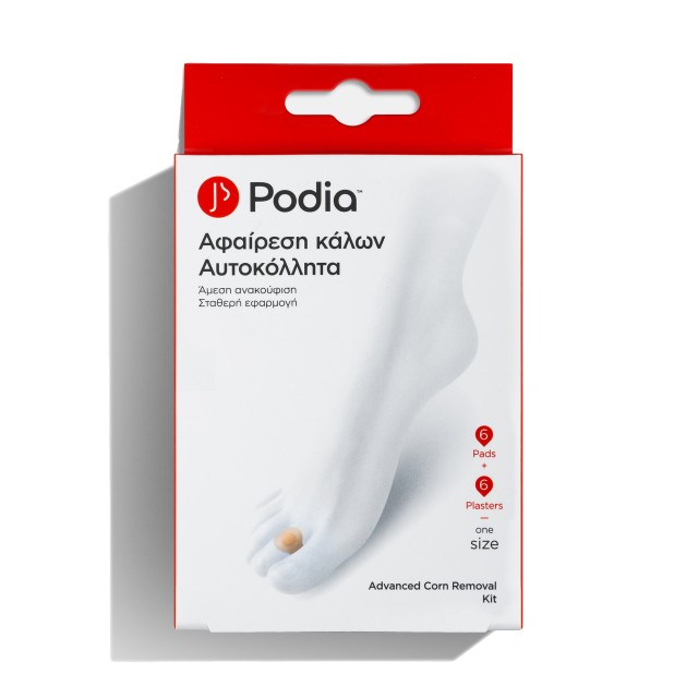 Podia Αφαίρεση Κάλων Αυτοκόλλητα One Size 6τμχ