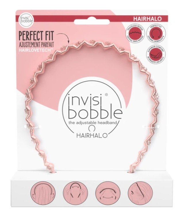 Invisibobble Hairhalo Headband Pink Sparkle Στέκα Μαλλιών 1 τμχ