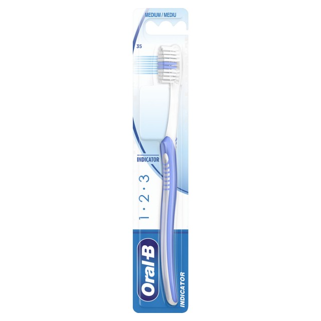 Oral B 1-2-3 Indicator No35 Οδοντόβουρτσα Medium 1τμχ