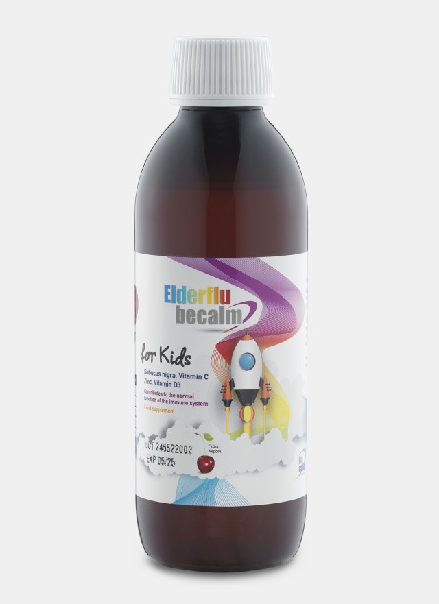 ELDERFLU KIDS SIROP CHERRY 250ML BECALM