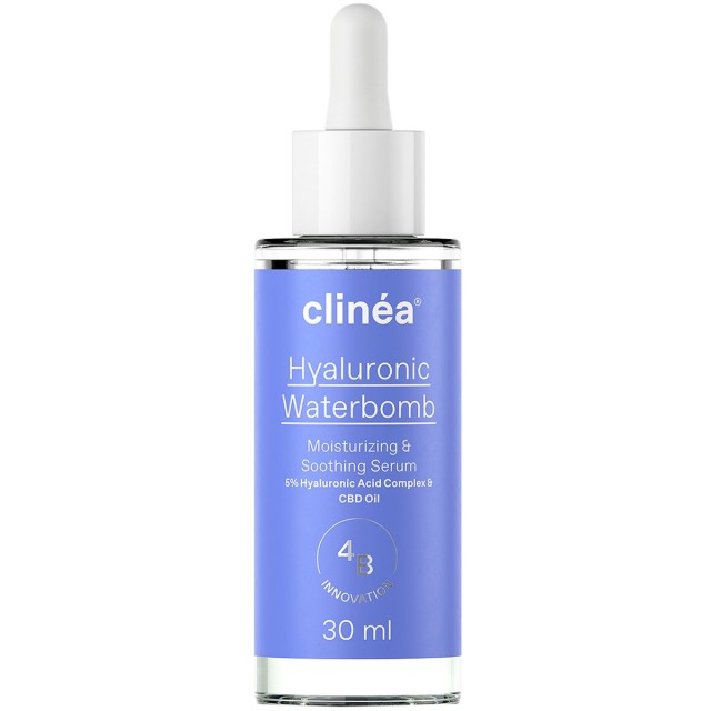 Clinea Hyaluronic Waterbomb Moisturizing & Soothing Serum Ενυδατικός & Καταπραϋντικός Ορός Προσώπου 30ml