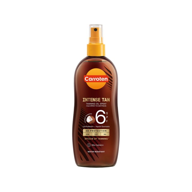 Carroten Intense Tan Αδιάβροχο Αντηλιακό Λάδι για το Σώμα SPF6 σε Spray 200ml