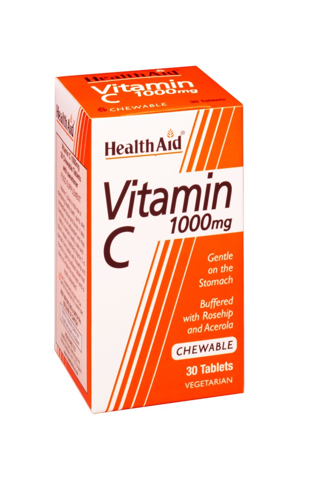 Health Aid Vitamin C 1000mg Chewable Πορτοκάλι 30 Μασώμενα Δισκία