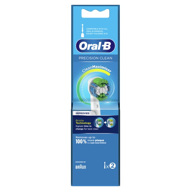 Oral-B Precision Clean CleanMaximiser Ανταλλακτικές Κεφαλές Για Ηλεκτρική Οδοντόβουρτσα 2τμχ