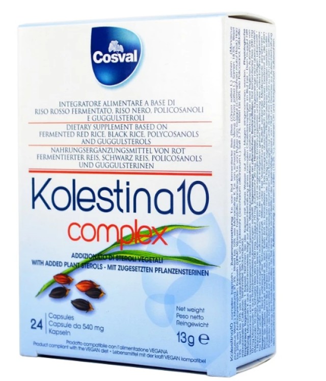 Cosval Kolestina 10 Complex Συμπλήρωμα Διατροφής Για Την Εξισορρόπηση Των Επιπέδων Χοληστερίνης 24caps