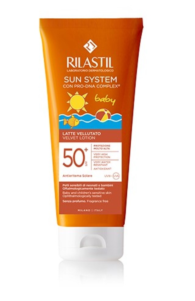 Rilastil Sun System Baby Velvet Lotion Αντηλιακό Γαλάκτωμα Προσώπου-Σώματος Για Βρέφη & Παιδιά SPF50 200ml