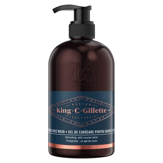 Gillette King C Beard & Face Wash Gel 350ml