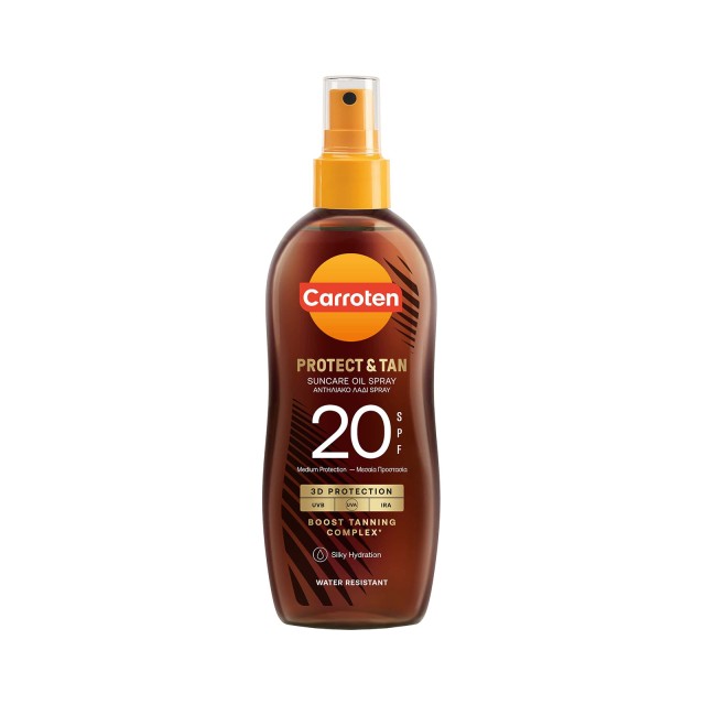 Carroten Protect & Tan Αδιάβροχο Αντηλιακό Λάδι για το Σώμα SPF20 σε Spray 150ml