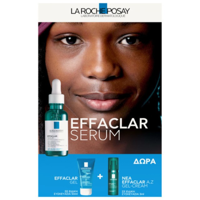 La Roche Posay Promo Effaclar Serum Ορός κατά των Eπίμονων Aτελειών, 30ml & Δώρο Effaclar Gel, 50ml & Effaclar A.Z Gel-Cream, 3ml