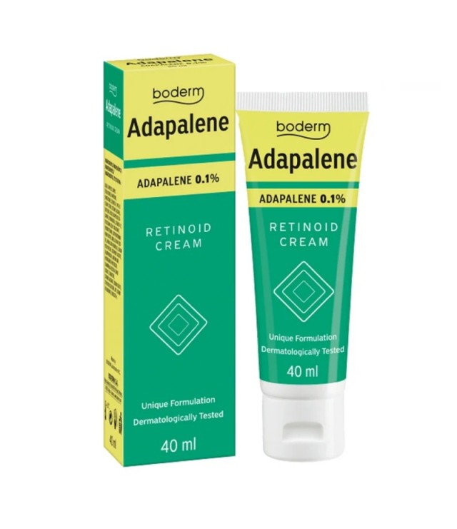 Boderm Adapalene 0.1% Forte Retinoid Ενυδατική Κρέμα Προσώπου Kατά των Ατελειών & της Ακμής, 40ml