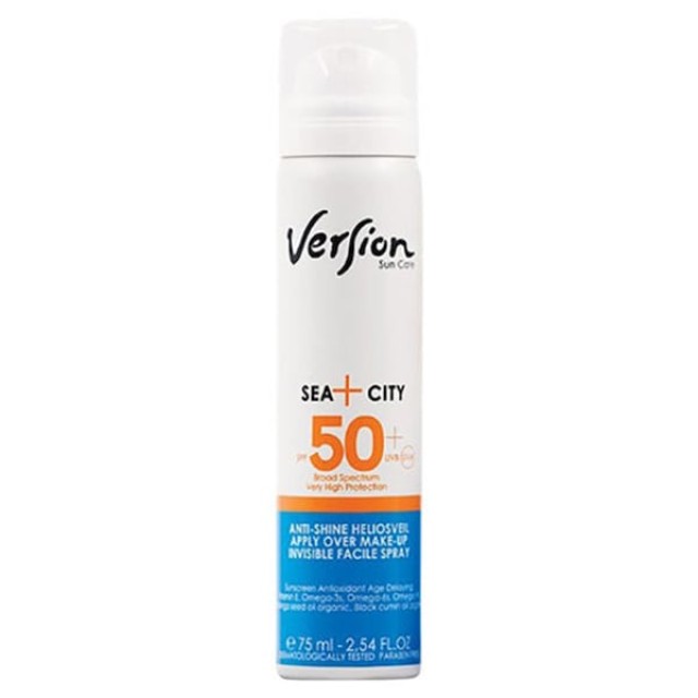 Version Sea+City Αντηλιακή Κρέμα Προσώπου Spray SPF50+ 75ml
