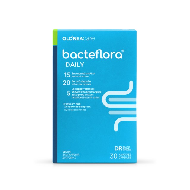 Olonea Bacteflora Daily με Προβιοτικά και Πρεβιοτικά για Κάθε Ημέρα, 30caps