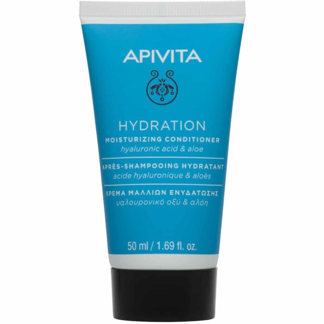 Apivita Hydration Conditioner Μαλακτική Κρέμα Μαλλιών Ενυδατωσης Με Υαλουρονικό Οξύ & Αλόη 50ml