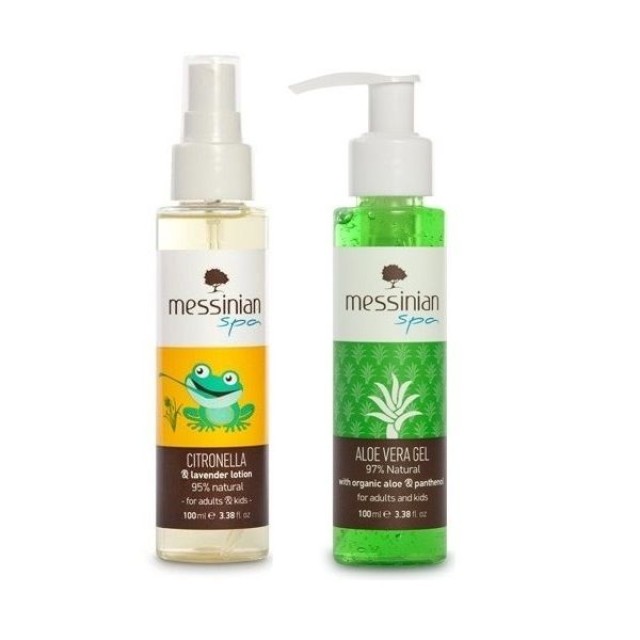 Messinian Spa Promo Citronella & Lavender Lotion Εντομοαπωθητική Λοσιόν Σιτρονέλα & Λεβάντα 100ml Για Ενήλικες & Παιδιά & Δώρο Aloe Vera Gel Με Αλόη & Πανθενόλη 100ml